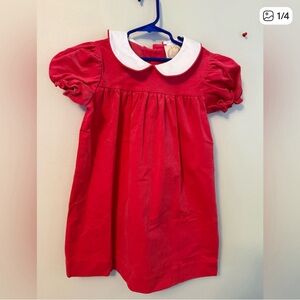 Red Dress with White Collar